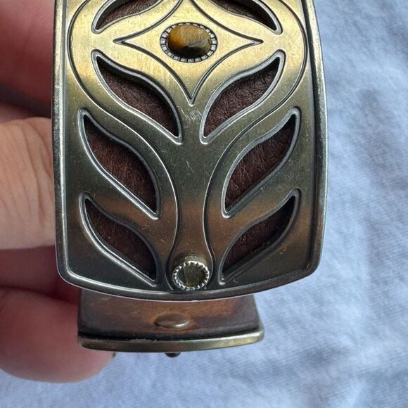 Vintage Fossil Cuff Watch With Stones - Picture 10 of 11